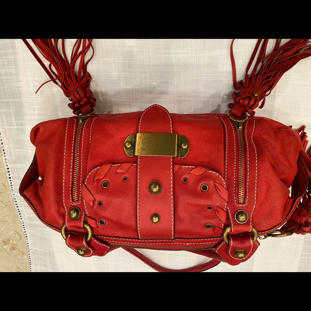 Mania made in Italy leather bag in Red